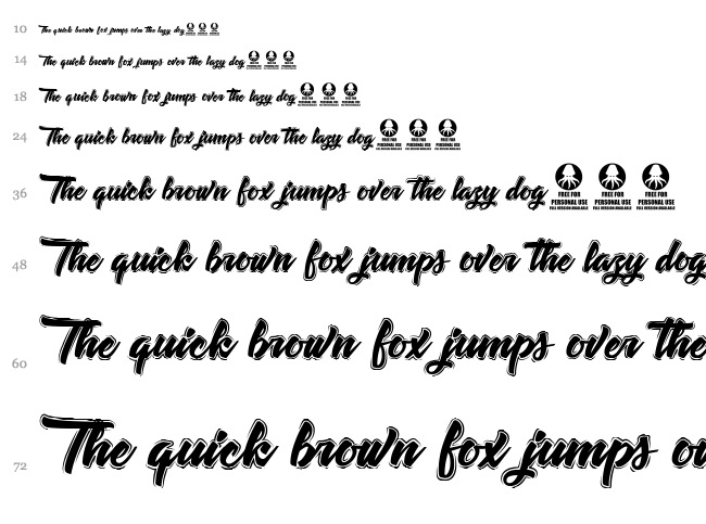 Tastysushi font waterfall
